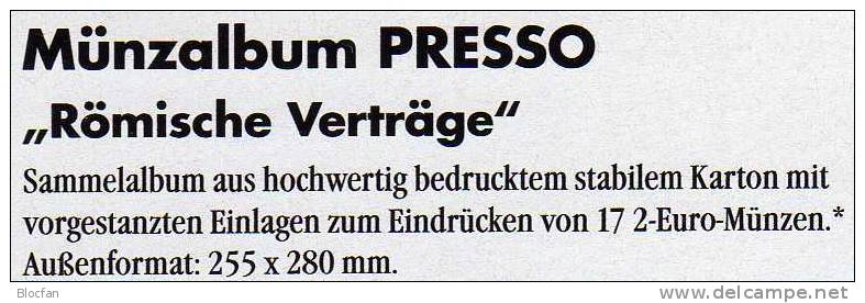 2€-Album 50 Jahre Vertrag Von Rom 2007 Neu 9€ Aller 17 Neuen 2EURO-Gedenkmünzen Zum Einklicken Der Verschiedenen Münzen - Reliures Et Feuilles