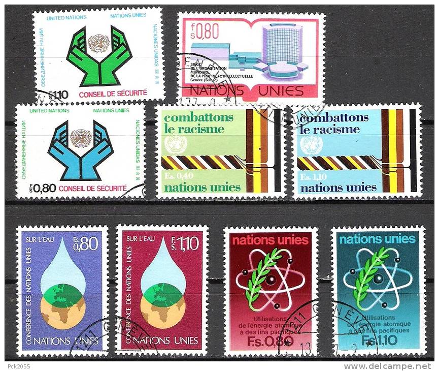 UNO Genf 1977 MiNr.63 - 71 O  Gest. Jahrgang 1977 Komplett (  103  ) - Used Stamps