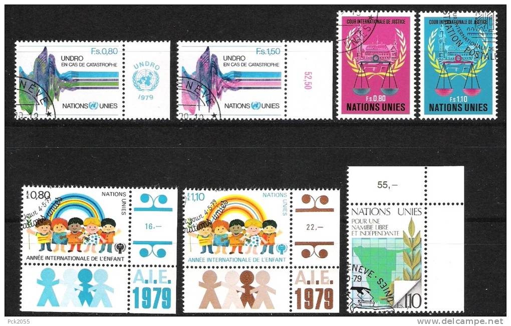 UNO Genf 1979 MiNr.81 - 87 O  Gest. Jahrgang 1979 Komplett (  129  ) - Used Stamps
