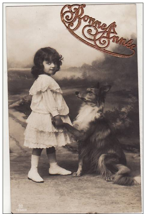 CHIENS -  Petite Fille Et Son Chien ( COLLEY) - Dogs