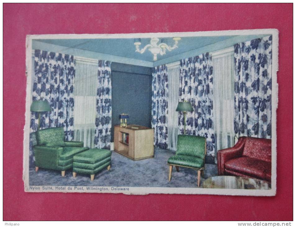 - Delaware > Wilmington  Nylon Suite Hotel Du Pont 1952 Cancel=  ===  ==ref  820 - Wilmington