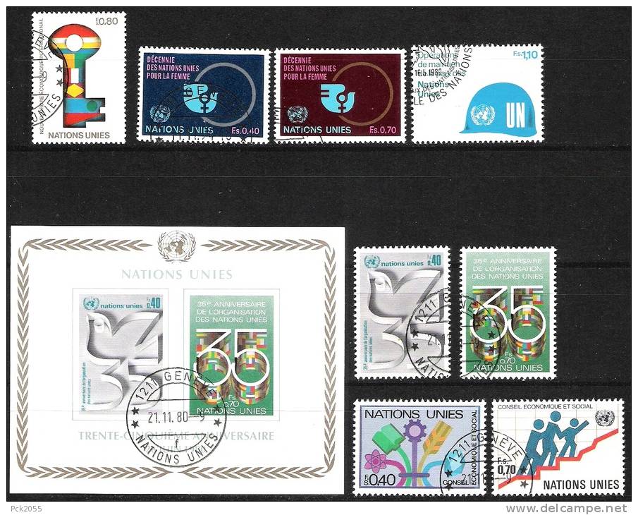 UNO Genf 1980 MiNr.88 - 95 O  Gest. Jahrgang 1980 Komplett (  130  )  Günstige Versandkosten - Used Stamps