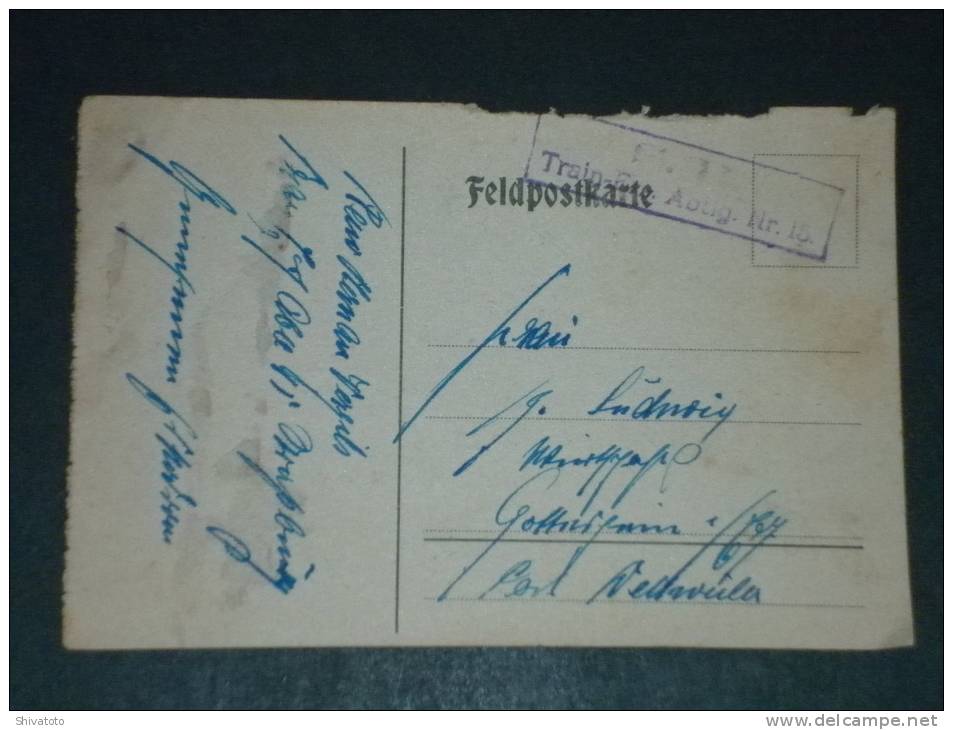 (2792-2) Feldpost Brief  Train Ert Abtig N°15 WWI - Other & Unclassified