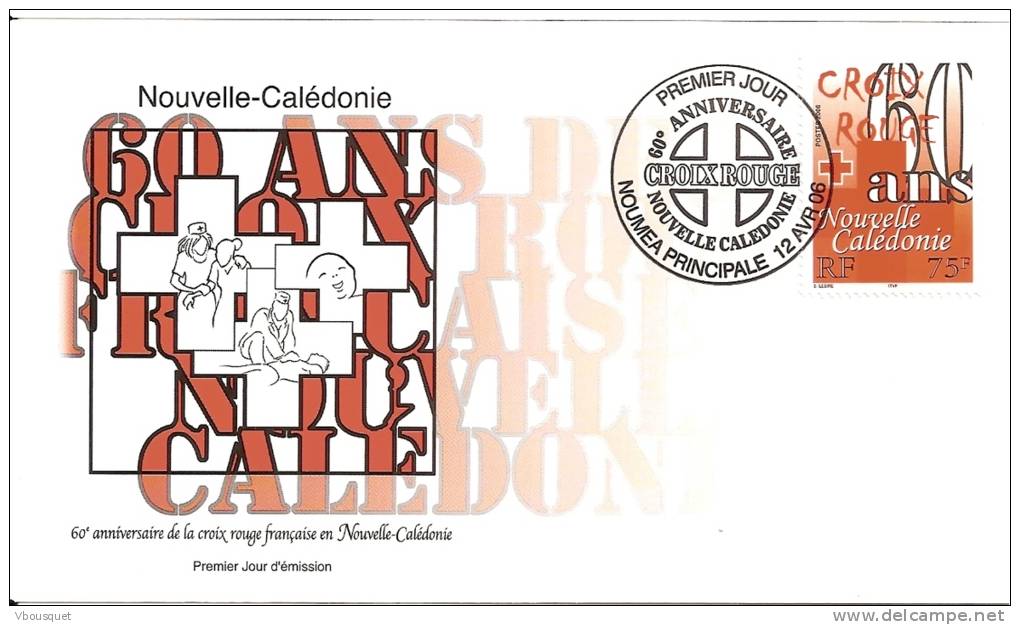 Enveloppe Premier Jour 60 Eme Anniversaire De La Croix Rouge Francaise Medecine Secourisme Association Medecine Urgence - First Aid