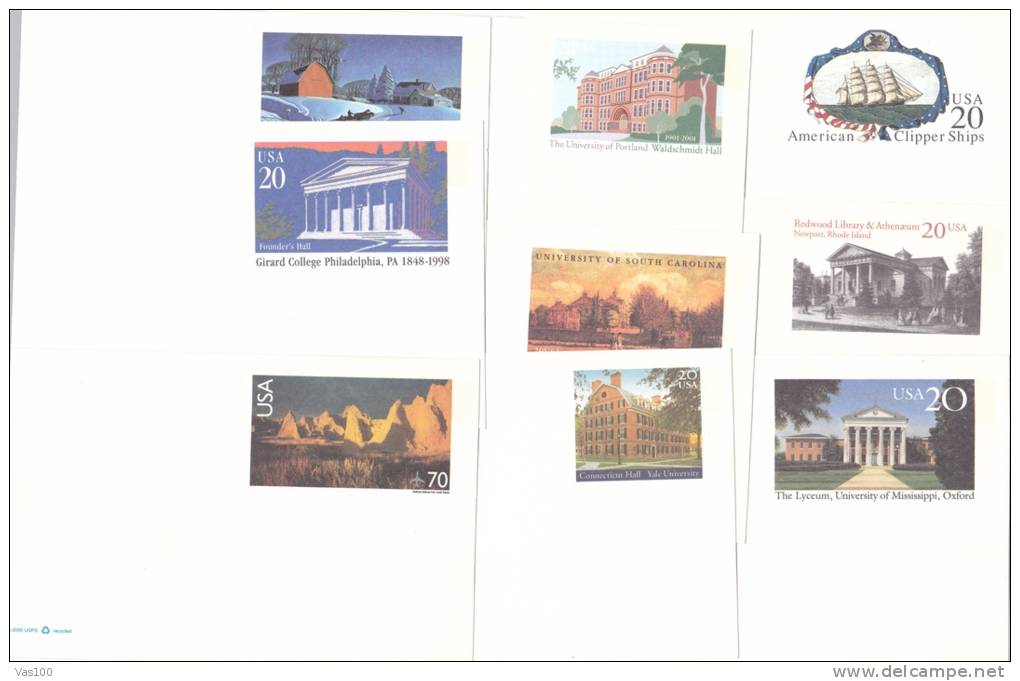 LOT 9 DIFF.POSTCARD STATIONERY 1994-2000 UNUSED. - 1981-00