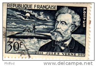 1955 - Cinquantenaire De La Mort De Jules Verne N° 1026 - Gebraucht