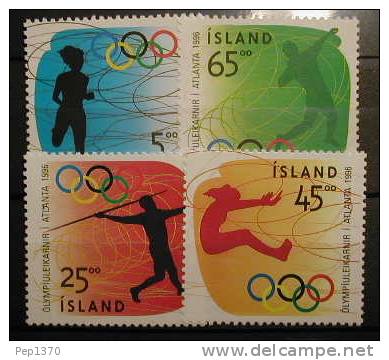 ISLANDIA 1996 - JJOO ATLANTA 96 - YVERT 799-802 - Unused Stamps