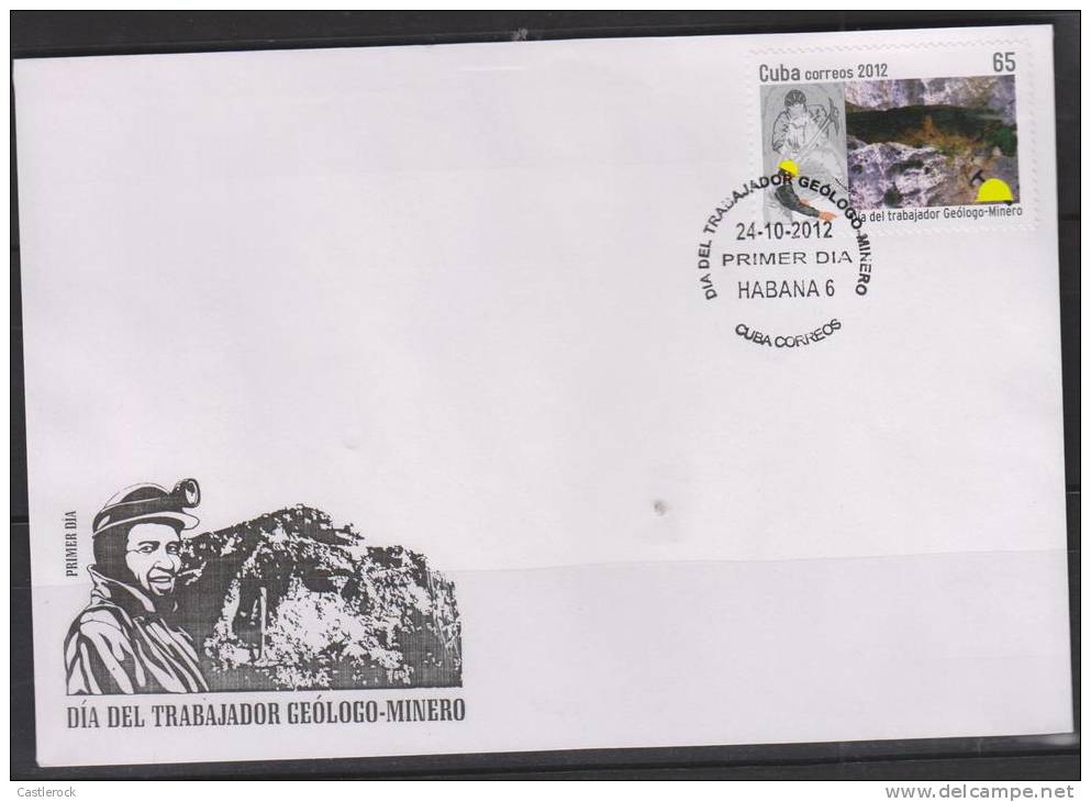 RO) 2012 CUBA, MINING GEOLOGIST LABOR DAY, FIRST DAY COVER - FDC