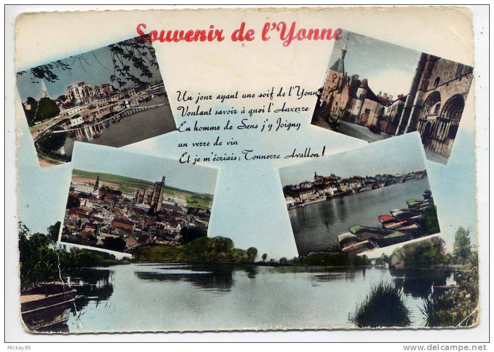 YONNE--Souvenir De L´Yonne--Vues Diverses---Auxerre-Sens-J Oigny-Tonnerre,Avallon--c Psm  10 X 15 éd Collin - Autres & Non Classés