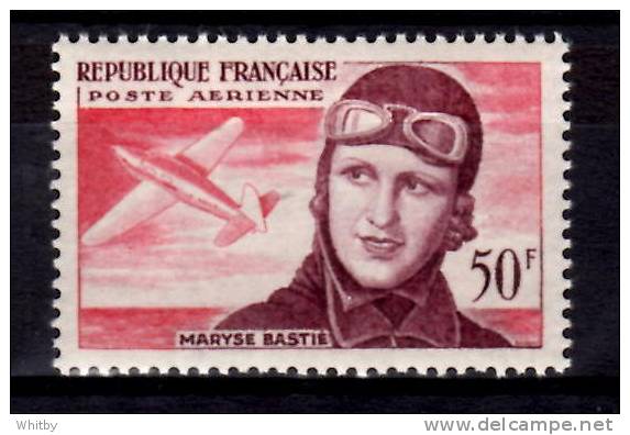 France 1955 50f Maryse Bastie Issue #C33 - 1927-1959 Ungebraucht