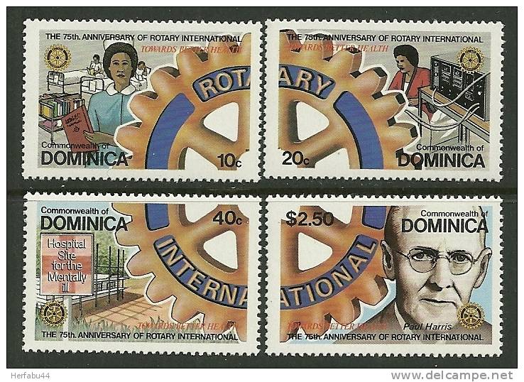 Dominica     " Rotary International "   Set    SC# 659-62    MNH** - Dominica (1978-...)
