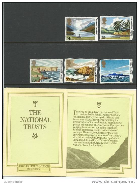 1981 National Trust  Set Of 5  Presentation Pack As Issued 24th June 1981 Great Value - Presentation Packs