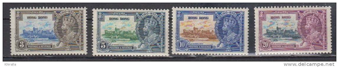 HONG KONG   1935    N°  132 / 135    Jubilé De George V     COTE  90.00   €   ( 363) - Nuevos