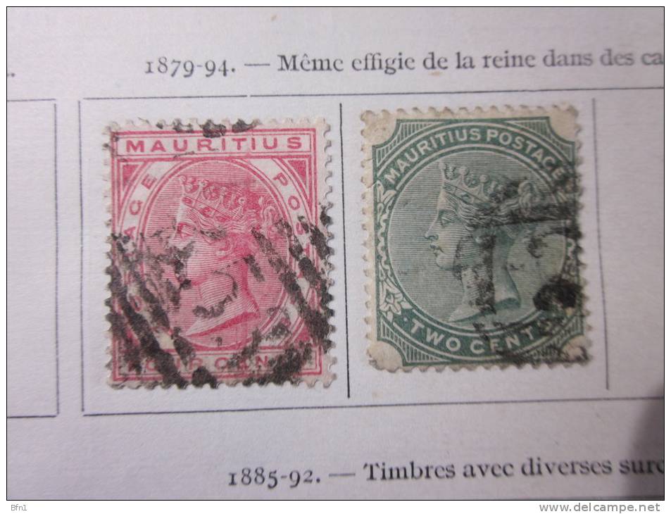 COLLECTION  TIMBRES  DEBUT 1858 MAURICE  VOIR PHOTOS