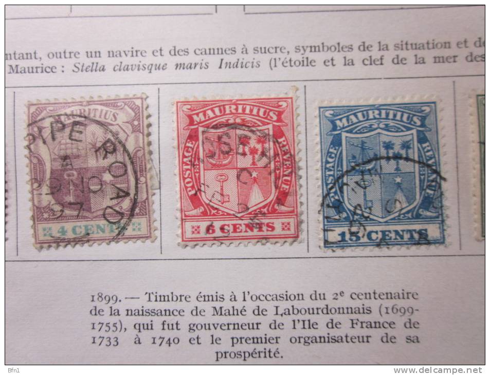 COLLECTION  TIMBRES  DEBUT 1858 MAURICE  VOIR PHOTOS