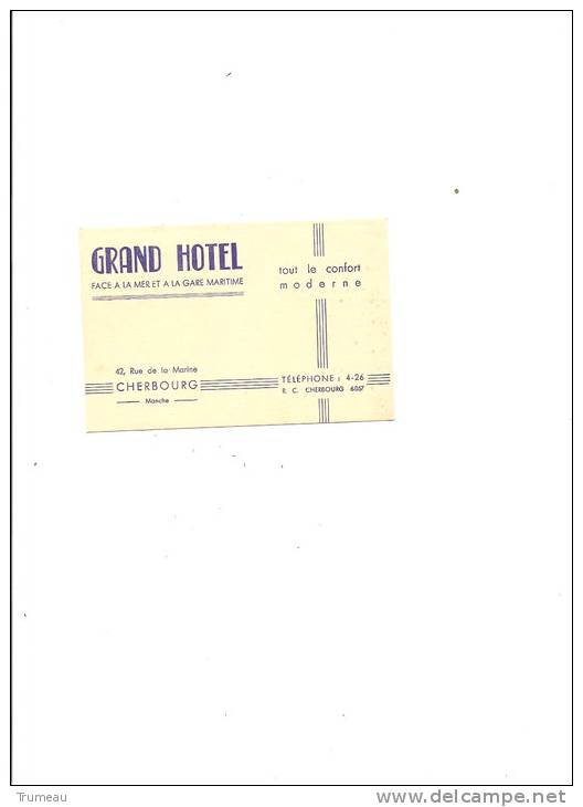 CHERBOURG-GRAND HOTEL-42 RUE DE LA MARINE - Sports & Tourism