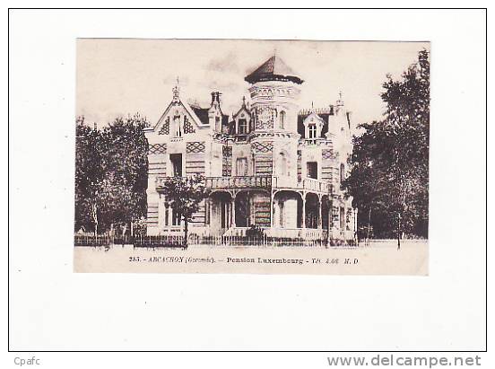 Carte 1920 ARCACHON / PENSION LUXEMBOURG - Arcachon