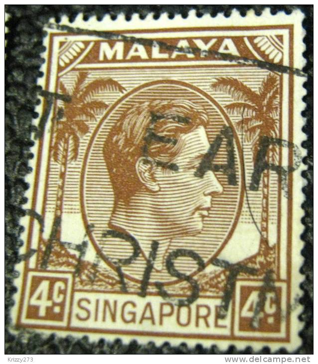 Singapore 1948 King George VI 4c - Used - Singapore (...-1959)