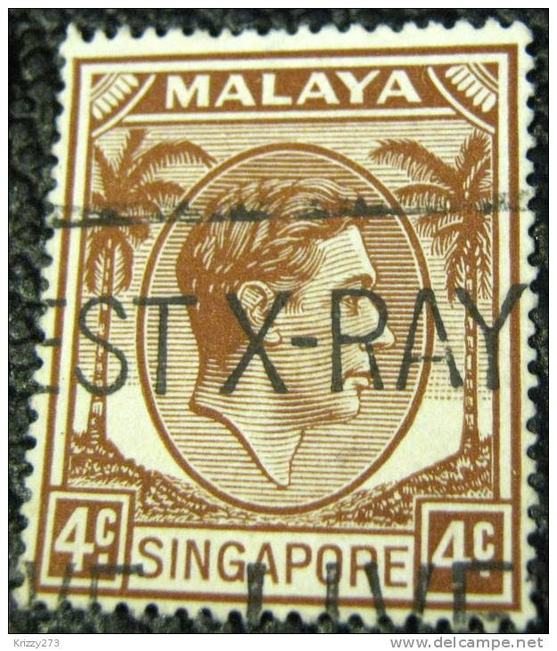 Singapore 1948 King George VI 4c - Used - Singapour (...-1959)