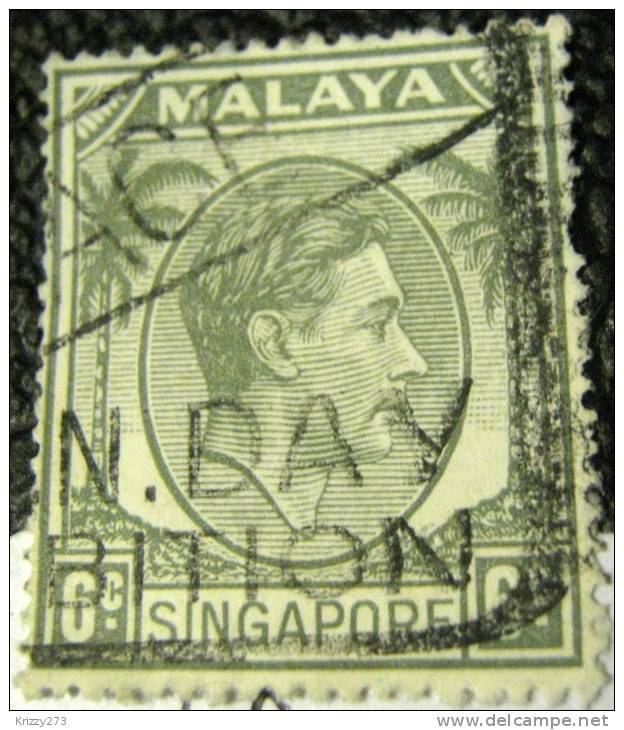 Singapore 1948 King George VI 6c - Used - Singapore (...-1959)