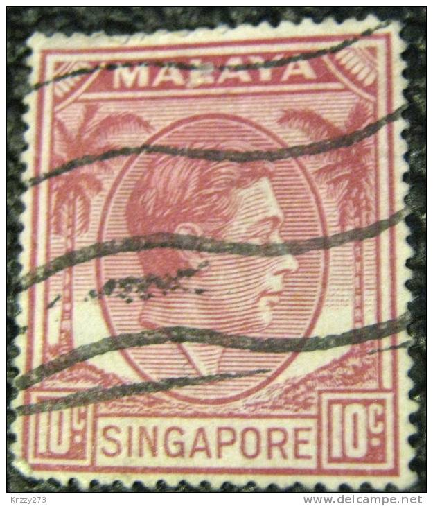 Singapore 1948 King George VI 10c - Used - Singapore (...-1959)