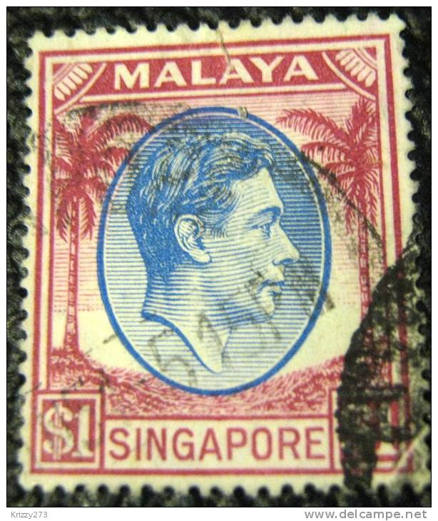 Singapore 1948 King George VI 1$ - Used - Singapour (...-1959)