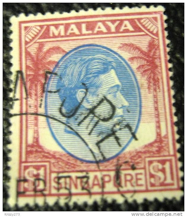 Singapore 1948 King George VI 1$ - Used - Singapore (...-1959)