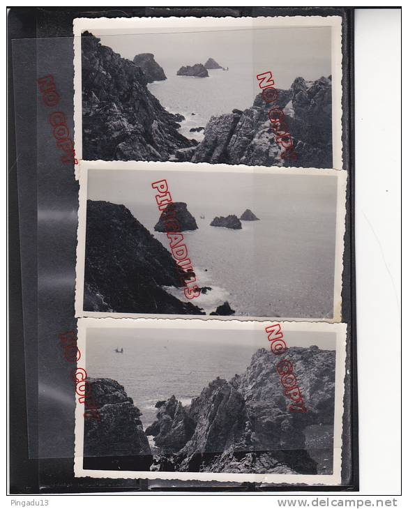 Bretagne Pointe Tas De Pois Crozon Camaret Juillet 1939 Photos Très Bon état Format 6.8 Par 11 Cm - Lieux