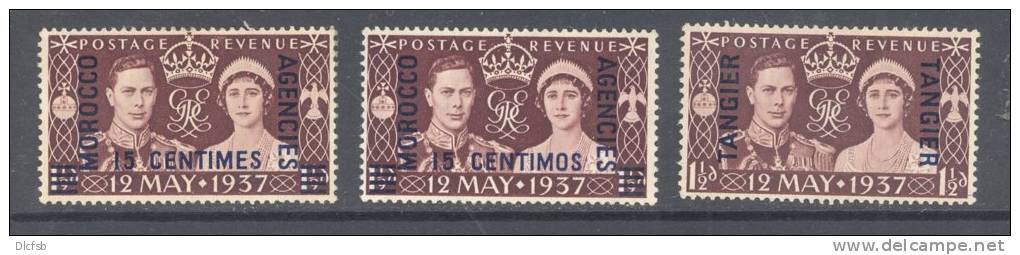 MOROCCO AGENCIES/TANGIER, 1937 Coronation Sets LMM - Andere & Zonder Classificatie