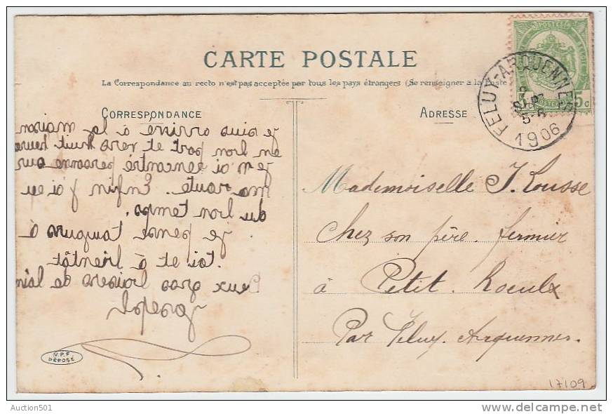 17109g FELUY - Amitiés - 1906 - Paillettes - Seneffe