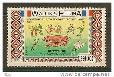 WALLIS Et FUTUNA 1989 Poste Aerienne  PA 166 Neuf Sans Charniere Bicentenaire Declaration Droits De L´homme  Et  Citoyen - Unused Stamps