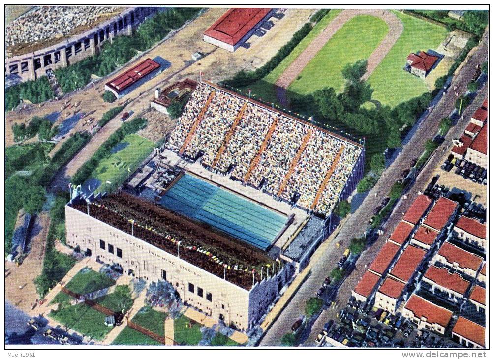 Olympia 1932, Sammelwerk Nr. 6, 12 X 17 Cm, Schwimmstadion In Los Angeles - Swimming