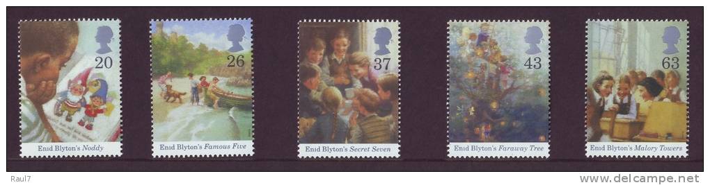 GRAND-BRETAGNE - 1997 - Livres Pour Enfants De Enid Blyton - 5v Neufs// Mnh - Ongebruikt