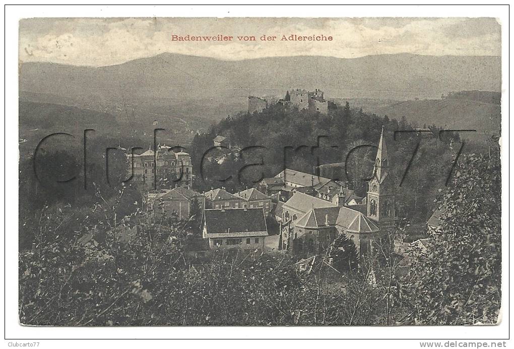 Badenweiler (Allemagne, Bad-Wurtemberg) : Blick Von Der Adlerreiche Im 1910. - Badenweiler