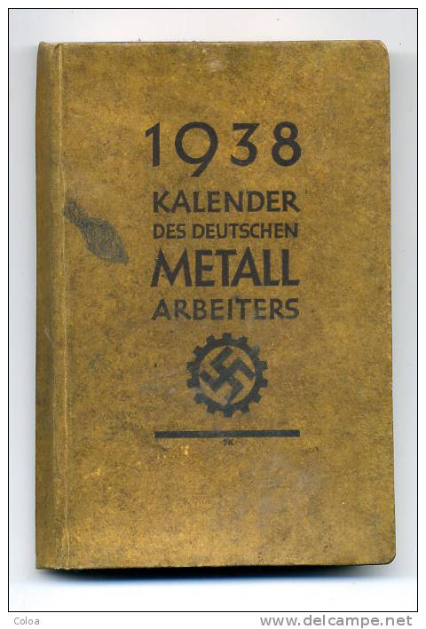 1938 Kalender Des Deutschen Metall Arbeiters - Alte Bücher