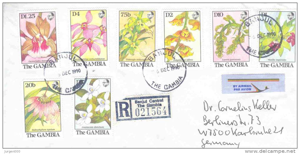 Gambia  -  Omslag Reco Banjul 1990 (RM0087) - Orchidee