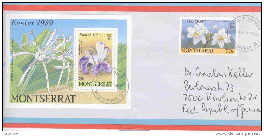 Montserrat - Omslag  Plymouth 1990 (RM0159) - Orchidées