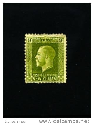 NEW ZEALAND - 1915  KING GEORGE V  9 D. GREEN  MINT - Ongebruikt