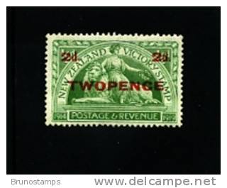 NEW ZEALAND - 1920  VICTORY OVERPRINT 2 D. On ½ D.  MINT VERY LIGHTLY HINGED - Ongebruikt