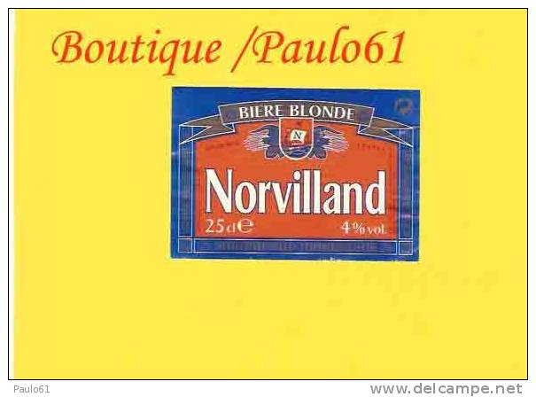 Etiquette De Biere Blonde NORVILLAND - Bière