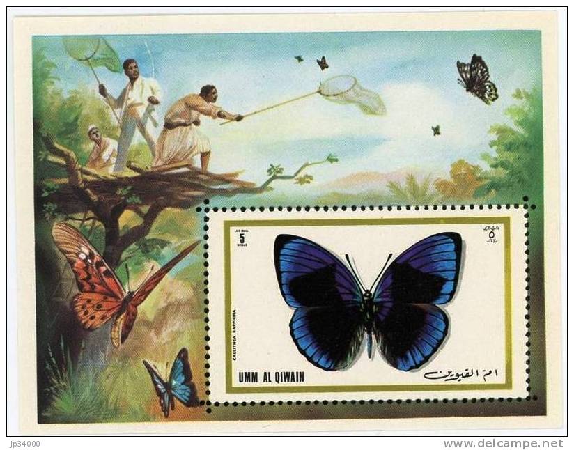 UMM AL QIWAIN Papillons (MICHEL N° BF 50)  ** MNH Perforate - Papillons