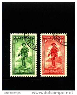 NEW ZEALAND - 1936  ANZAC  SET  FINE USED - Oblitérés