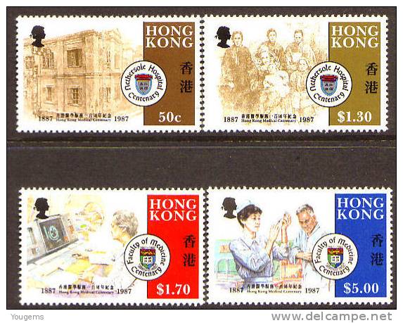 Hong Kong SG555-558 1987 50c-$5 Medical Centenaries MNH - Nuevos