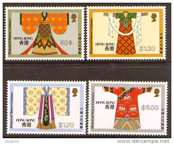 Hong Kong SG559-562 1987 50c-$5 Historic Chinese Costumes MNH - Ungebraucht