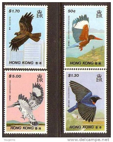 Hong Kong SG568-571 1988 50c-$5 Birds MNH - Unused Stamps