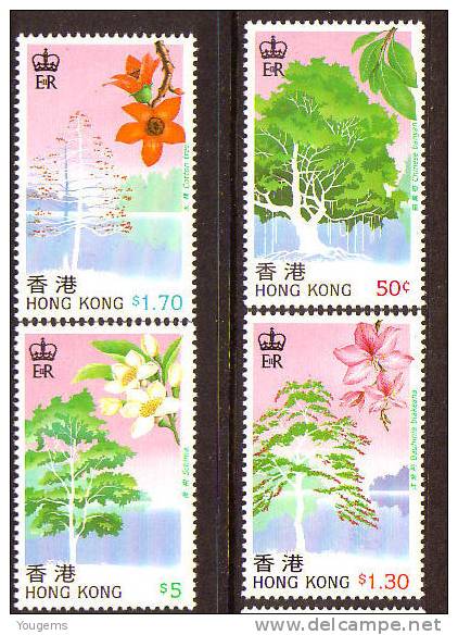 Hong Kong SG572-575 1988 50c-$5 Trees MNH - Unused Stamps