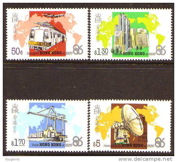 Hong Kong SG517-520 1986 50c-$5 "Expo'86" World Fair MNH - Unused Stamps