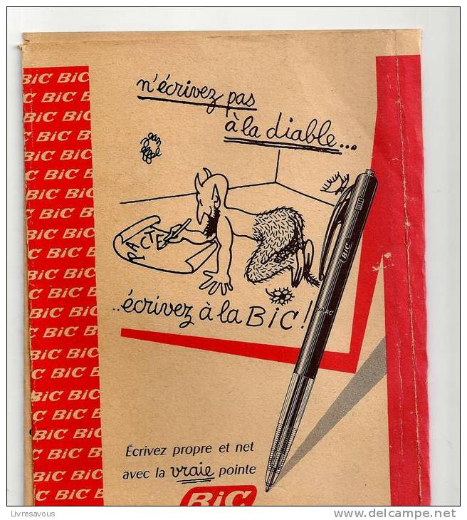 Protège Livre Silver Match (briquet)  Et Stylo BIC (illustré Par Jean Effel) Des Années 1960 - Schutzumschläge