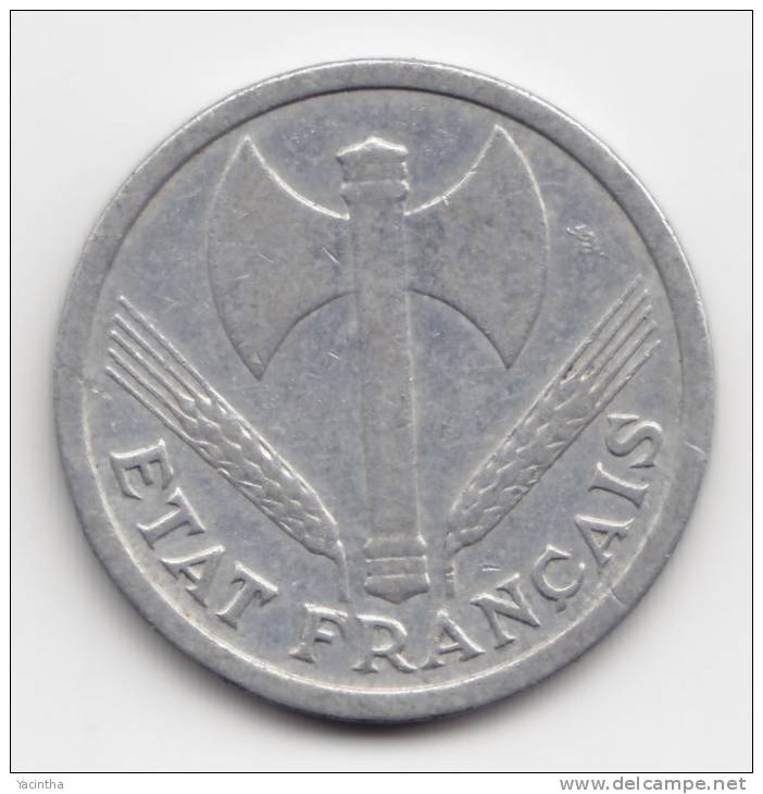 @Y@   Frankrijk  2 Francs  1943 Aluminium    (2188) - Autres & Non Classés