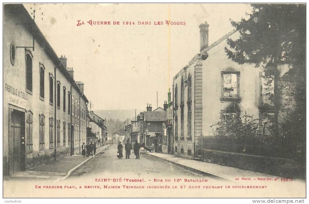 88 SAINT DIE RUE DU 10e BATAILLON - Saint Die